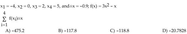 Evaluate the sum using the given information.