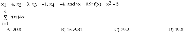 Evaluate the sum using the given information.