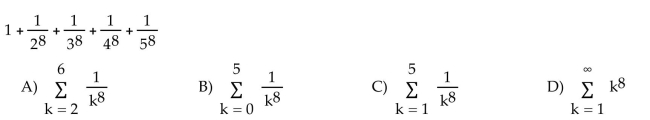 Write the series using summation notation.