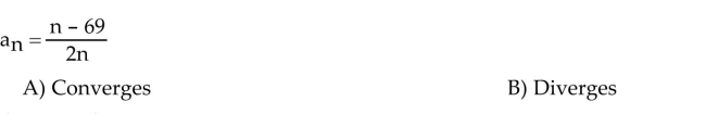 Graph the function corresponding to the sequence defined. Use the graph to decide whether the sequence converges or diverges.