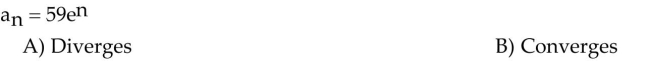 Graph the function corresponding to the sequence defined. Use the graph to decide whether the sequence converges or diverges.