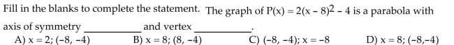 Write the word or phrase that best completes each statement or answers the question. Provide an appropriate response.