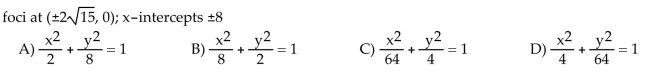 Write an equation for the ellipse.