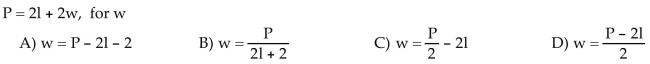 Solve the formula for the indicated variable.