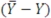 In regression analysis, error is defined as .