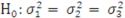 <strong>In ANOVA, the null hypothesis is:</strong> A) B) C) D)