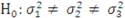 <strong>In ANOVA, the null hypothesis is:</strong> A) B) C) D)