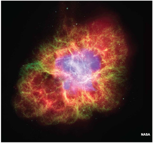 <strong> Examine the figure. At the center of this object, a cosmologist would expect to find ________.</strong> A)a black hole or neutron star B)a red giant C)a protostar or nebula D)a barred spiral galaxy