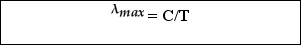 <strong> In the equation for Wien's Displacement Law (shown above),the stands for:</strong> A)a radiating body's wavelength of maximum emission. B)a radiating body's maximum rate of energy emission. C)the maximum temperature associated with a given energy wavelength. D)the value of Wien's constant associated with a given energy wavelength.