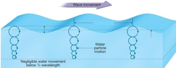 Label the basic parts of a wave on the diagram below.