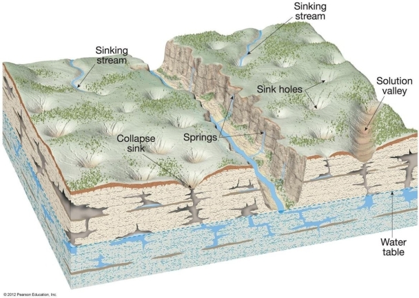 What type of topography is illustrated in the diagram below?