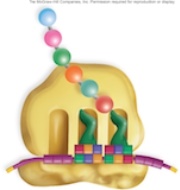 <strong>Figure:   This figures shows translation elongation.What specific step has just finished?</strong> A)A tRNA carrying an amino acid has attached to the A site. B)The stop codon has been reached,and translation has stopped. C)An amino acid was added to the peptide. D)The ribosome moved so that the peptide is now on the P site and the empty tRNA is on the E site. E)The empty tRNA has left the ribosomE. <div style=padding-top: 35px> 