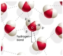 Draw three water molecules and the hydrogen bonding that may occur between the molecules. Define hydrogen bonding and explain how and why it occurs.