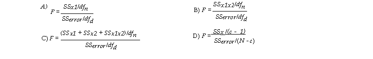 Which F test is used to test the significance of the overall effect?  <div style=padding-top: 35px> 