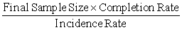 <strong>Which equation is the correct equation for determining the initial sample size?</strong> A) B) C) D)