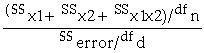 <strong>Which F test is used to test the significance of the overall effect?</strong> A)F = B)F = C)F = D)F =