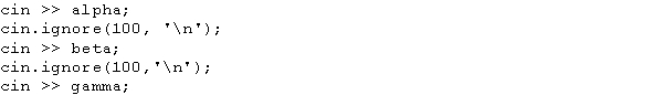 <strong>Suppose that alpha, beta, and gamma are int variables and the input is: 100 110 120 200 210 220 300 310 320 What is the value of gamma after the following statements execute? </strong> A) 100 B) 200 C) 300 D) 320