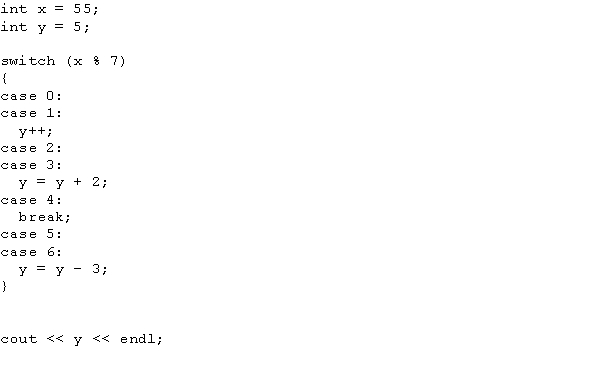 What is the output of the following C++ code?  