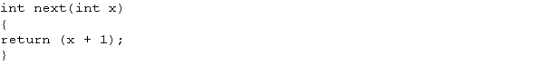 <strong>Given the following function: what is the output of the following statement? Cout << next(next(5)) << endl; </strong> A) 5 B) 6 C) 7 D) 8