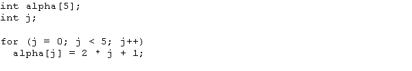 <strong>What is the value of alpha[2] after the following code executes?  </strong> A) 1 B) 4 C) 5 D) 6 <div style=padding-top: 35px> 