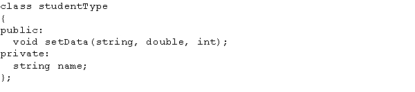 <strong>Which of the following class definitions is correct in C++?</strong> A) B) C) D)