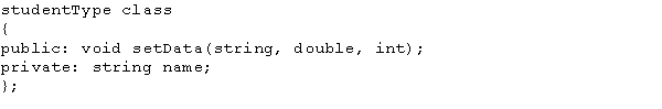 <strong>Which of the following class definitions is correct in C++?</strong> A) B) C) D)