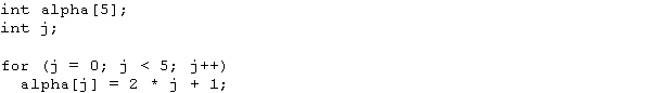 <strong>What is the value of alpha[2] after the following code executes?  </strong> A) 1 B) 4 C) 5 D) 6 <div style=padding-top: 35px> 
