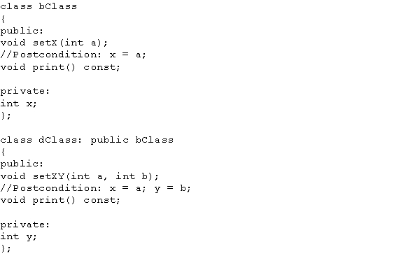 Consider the following class definitions:Which of the following correctly sets the values of x and y?