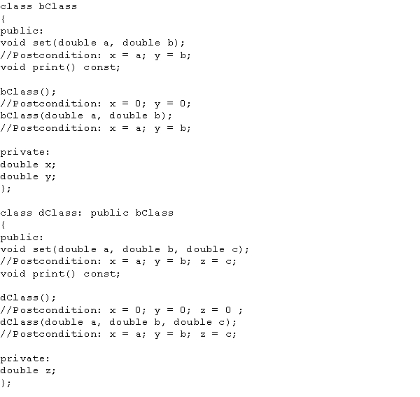 Consider the following class definitions:Which of the following dClass constructor definitions is valid in C++?