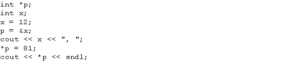 <strong>What is the output of the following code? </strong> A) 12, 12 B) 12, 81 C) 81, 12 D) 81, 81
