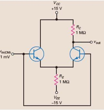 <strong>What is the output voltage for the circuit shown in Figure 15-21? </strong> A) 15 mV B) 1.5 mV C) 0.5 mV D) 0.5 V