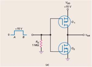 <strong>In the circuit shown in Figure 12-22,what is V<sub>out</sub> at point A of the input signal? </strong> A) 15 V B) 7.5 V C) 30 V D) 0 V