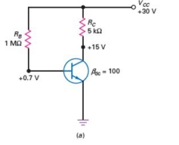 The base current for the circuit shown in Figure 8-2 (a)can be determined by