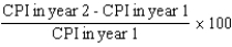 <strong>Which of the following is the correct formula for calculating the inflation rate?</strong> A) B) C) D)