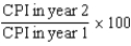 <strong>Which of the following is the correct formula for calculating the inflation rate?</strong> A) B) C) D)