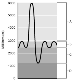   Figure 21.2 Using Figure 21.2, match the following: Air that does not participate in the exchange of gases.<div style=padding-top: 35px> 