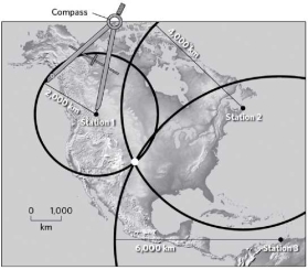 <strong>According to the image below, where was the epicenter of the earthquake?  </strong> A)New York B)Florida C)Kansas D)Canada <div style=padding-top: 35px> 