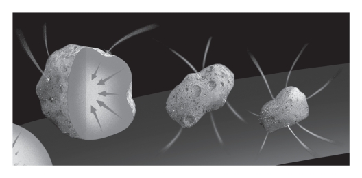 <strong>This is an image of ____________. </strong> A)planetesimals forming protoplanets B)protoplanets forming planetesimals C)asteroids forming protoplanets D)asteroids forming planetesimals