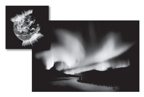 <strong>An aurora (shown below)is produced when ____________.  </strong> A)solar wind particles are directed toward the poles and excite atmospheric gases B)swamp gases rise upward from the arctic tundra C)radiation in the Van Allen belts can be seen on a clear,cold night D)lightning travels from cloud to cloud rather than cloud to ground <div style=padding-top: 35px> 