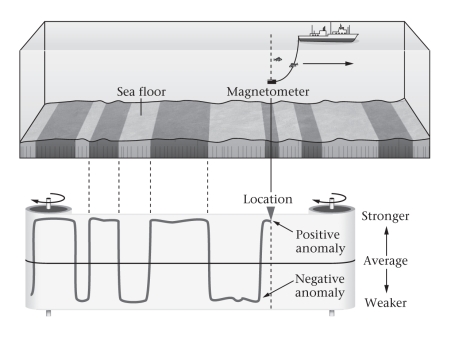 <strong>Consult the figure below.Marine magnetic anomaly belts are widest when and where ____________. </strong> A)continents are joined to form supercontinents B)sea-floor spreading rates are relatively rapid C)sea-floor spreading rates are relatively slow
