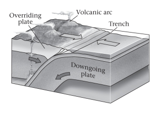 <strong>At a transform plate boundary (shown below),two opposed plates ____________.  </strong> A)move toward one another B)move away from one another C)slide past one another <div style=padding-top: 35px> 