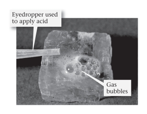 <strong>When in contact with hydrochloric acid,which mineral gives off bubbles of carbon dioxide gas? </strong> A)quartz B)halite C)calcite D)fluorite
