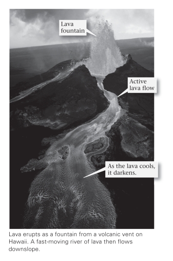 <strong>The difference between lava and magma is that magma ____________.  </strong> A)is light in color,whereas lava is dark B)usually has mafic composition,whereas lava usually has felsic composition C)is found beneath the Earth's surface,whereas lava has reached the surface D)flows more quickly than lava <div style=padding-top: 35px> 