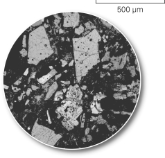 <strong>The picture below shows a(n)______________ of rock which geologists use to determine the minerals in the rock.  </strong> A) hand sample B) thin section C) outcrop D) X-ray <div style=padding-top: 35px> 
