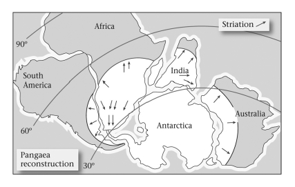 <strong>Late Paleozoic glacial deposits are NOT found in which of the following places? </strong> A) India B) southern Africa C) North America D) South America