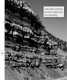 Describe the depositional environment that formed the layers shown in the image below.
