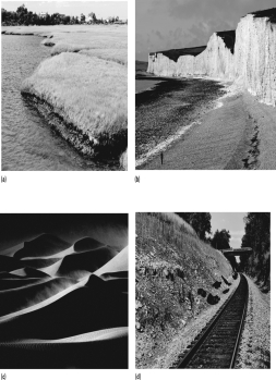 <strong>Which of the following figures shows an area that would be most susceptible to slope failure? </strong> A)a B)b C)c D)d
