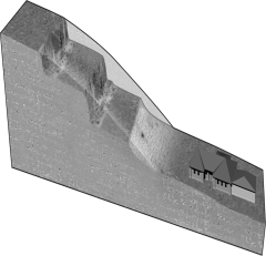 <strong>Construction workers often cut benches or terraces,such as those seen in the image below,along the sides of roads to help mitigate landslides.Why is this? </strong> A)Terraces provide flat areas where large trees and shrubs can be planted. B)Terraces mitigate slope failure by removing weight from the hillside. C)Terraces force cars to be farther from steep slopes that might fail. D)Terraces allow flat areas where houses can be built and not add weight.