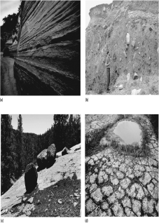 <strong>Which of the following figures is of glacial lake-bed deposits? </strong> A)a B)b C)c D)d