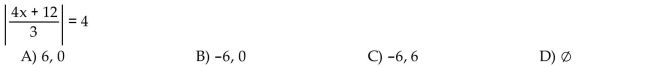 Solve the absolute value equation.